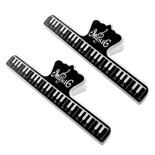 5Core Music Sheet Page Holder 2PCS Black | Durable Plastic Music Score Fixed Clips